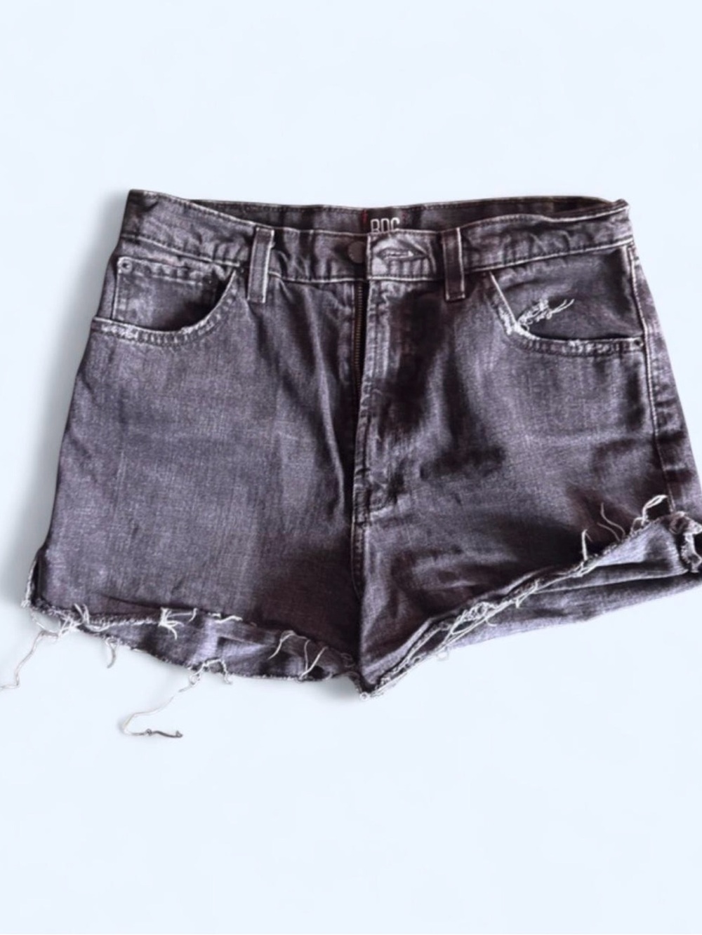 BDG Washed Black  Denim Shorts